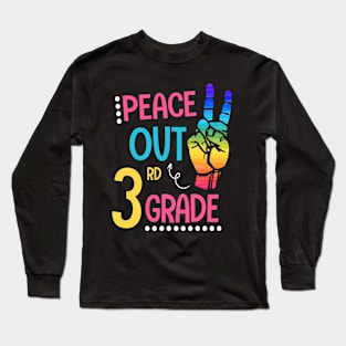 Peace Out 3rd Grade Funny End Of School Year Teacher Student Long Sleeve T-Shirt